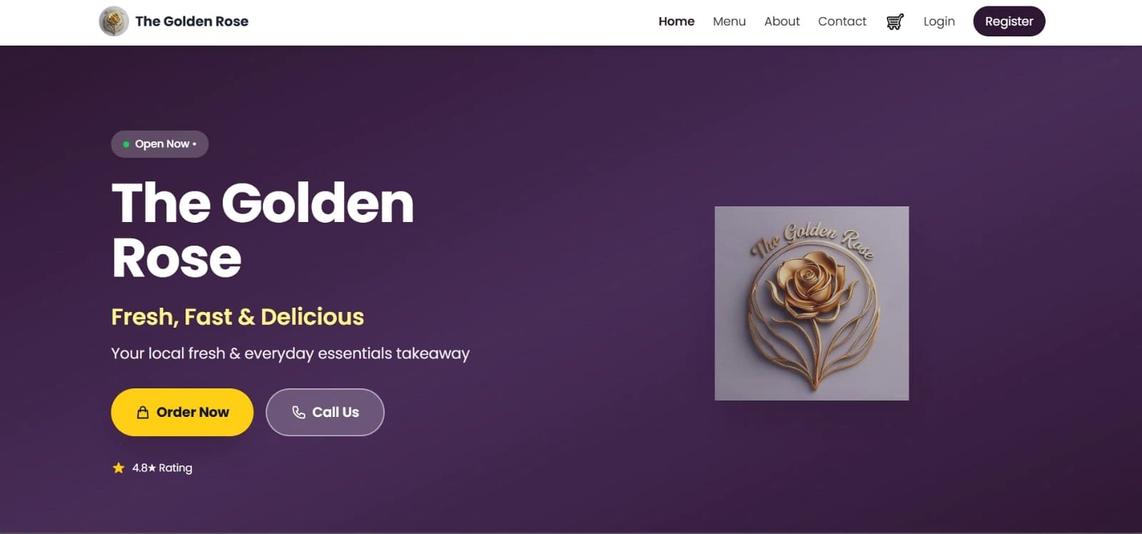 Golden Rose e-commerce website with product catalog, checkout, payments, orders, and admin commerce workflows built by NUSTFORGE